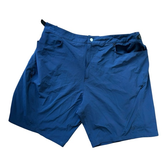 Coolibar Men's Calasa Tech Swim Trunks Size XL Navy UPF 50+ - Picture 5 of 14